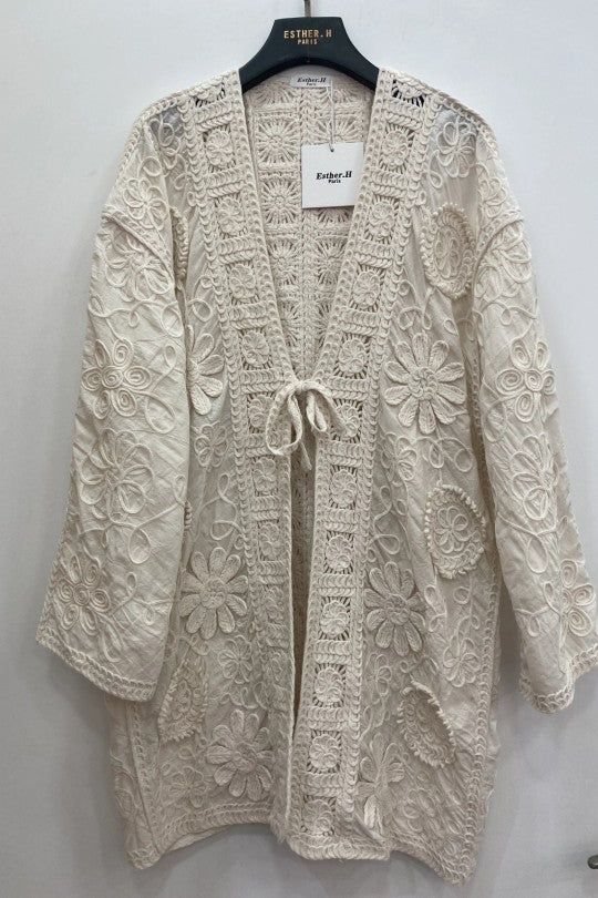 Gilet long mi-long pour femme