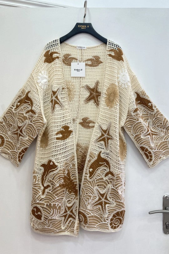 Cardigan-Gilet pour femme à motifs