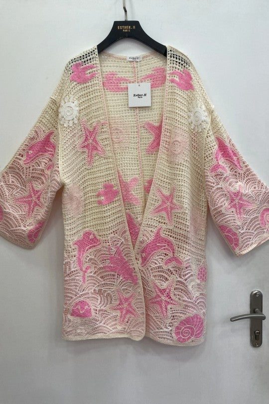 Cardigan-Gilet pour femme à motifs