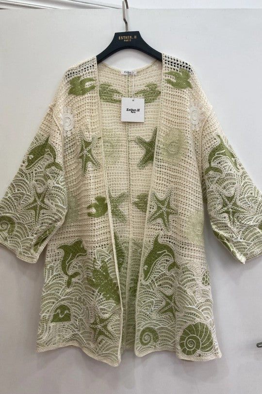 Cardigan-Gilet pour femme à motifs