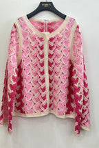 Gilet en crochet court pour femme
