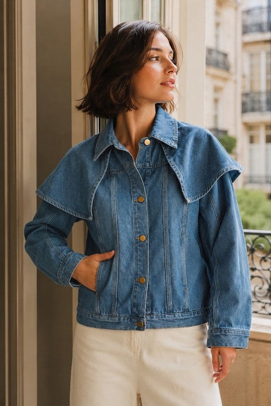 Veste en jean avec noeud
