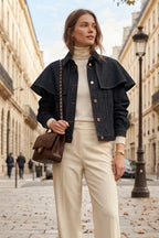 Veste en jean avec noeud