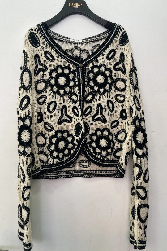 Haut en crochet à motifs