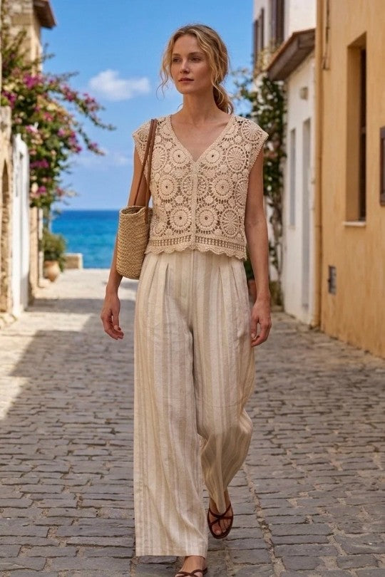 Tops sans manche en crochet