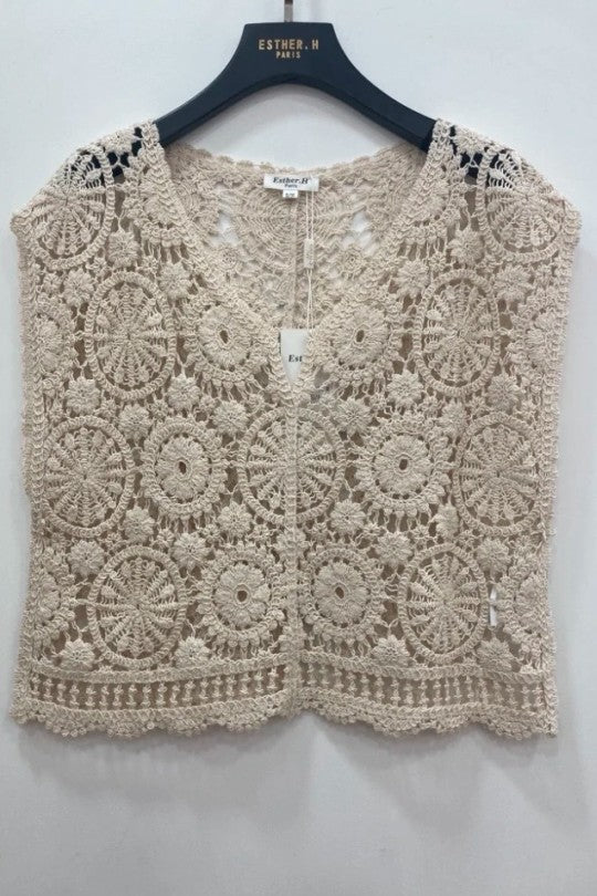 Tops sans manche en crochet