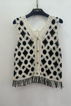 Cardigan sans manche en crochet