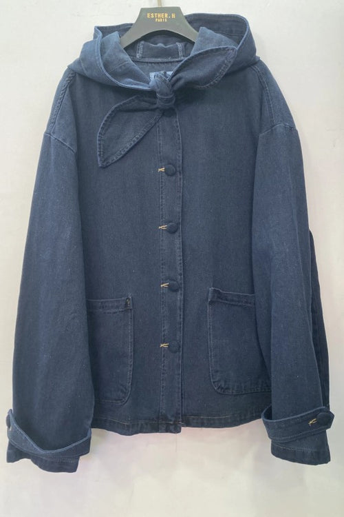 Veste en jean avec noeud
