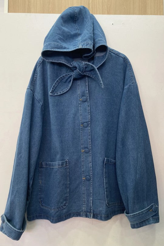 Veste en jean avec noeud