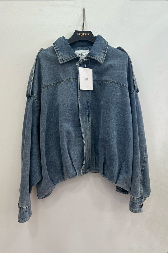 Veste en Jean avec col chemise