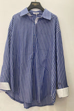 Chemise à rayure avec manches blanches