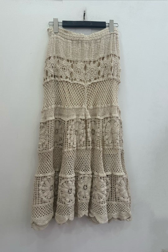 Ensemble cardigan  jupe en crochet