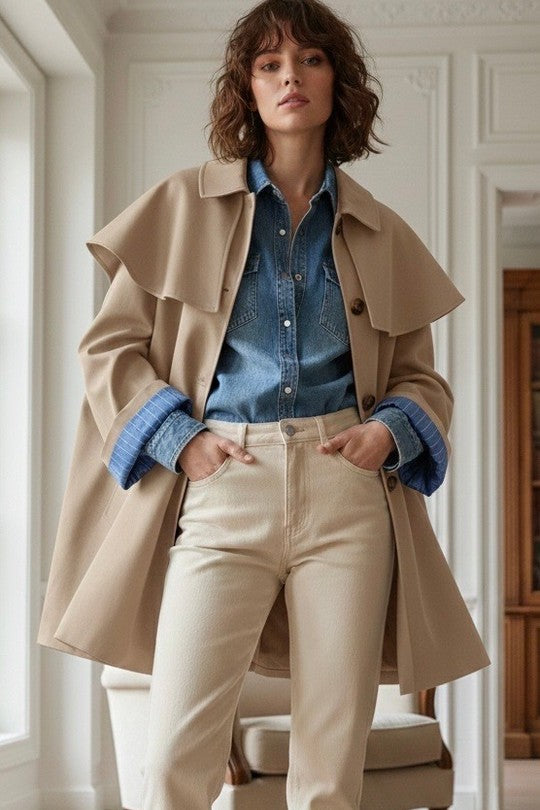 Veste Extèrieur Pour Femme avec manche bleu