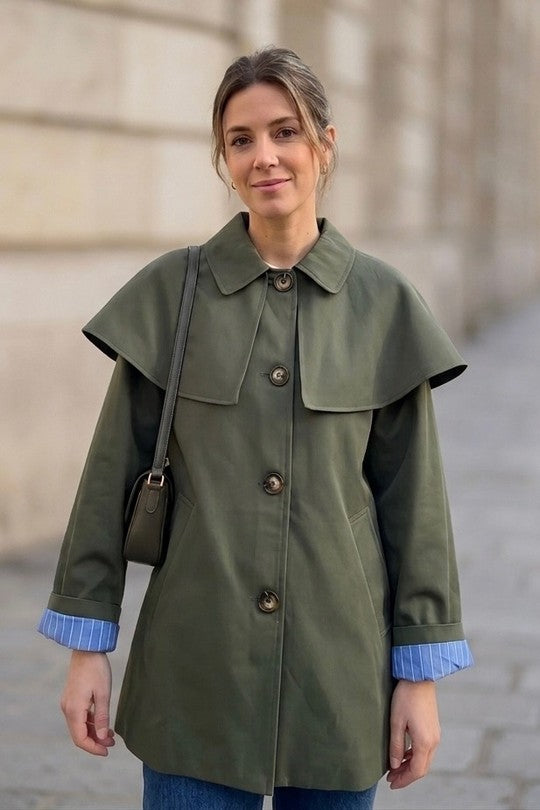 Veste Extèrieur Pour Femme avec manche bleu