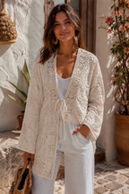 Gilet long mi-long pour femme