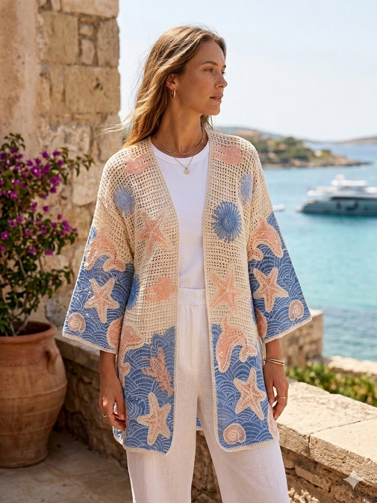Cardigan-Gilet pour femme à motifs