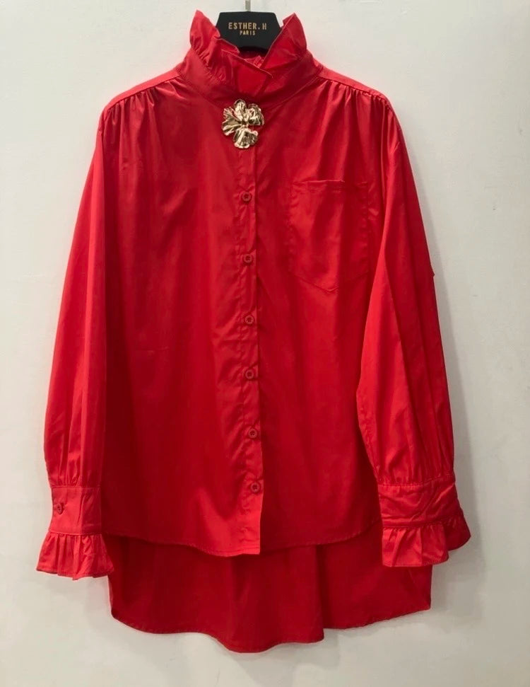Chemise À Volant avec épingle