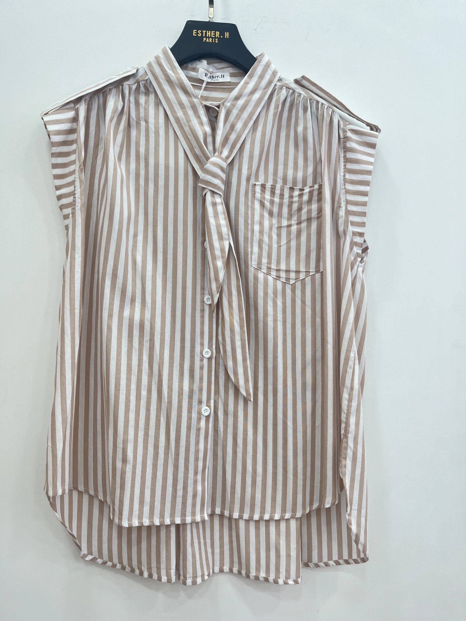 Chemise Sans Manche avec noeud