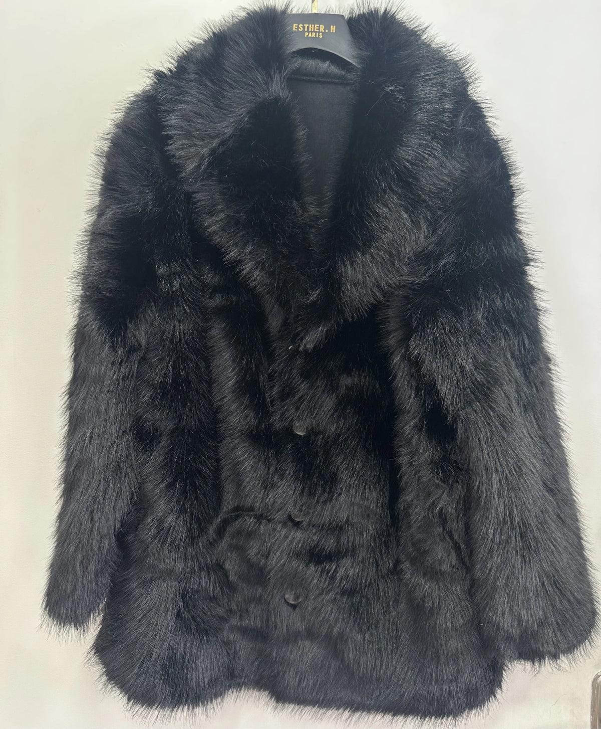 Manteau Fourrure/Effet Daim Mi-Long Réversible