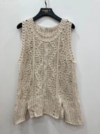 Cardigan sans manche en crochet