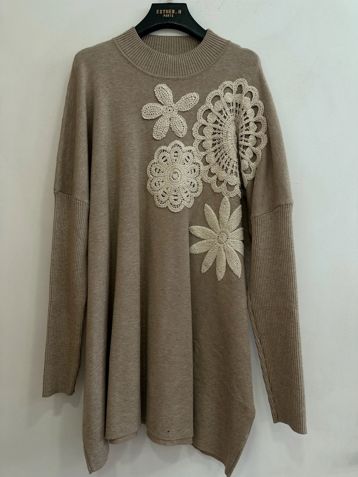 Pull large à motif