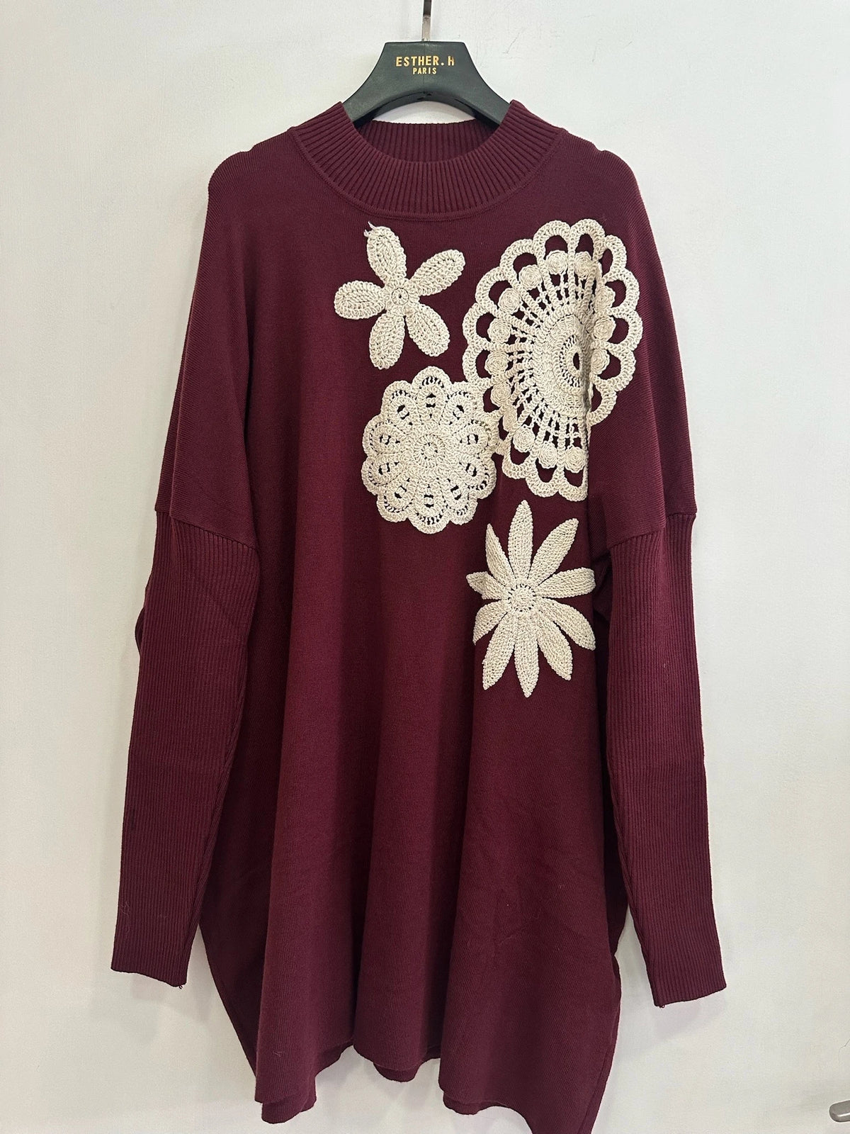 Pull large à motif