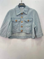 Veste en Jean avec boutons dorés