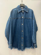 Veste en Jean avec boutons argentés