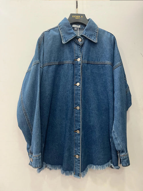 Veste en Jean avec boutons argentés